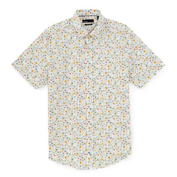 quieti Other - Quieti Performance Stretch Men's Med Tropical Island Vacation Surf Button Shirt